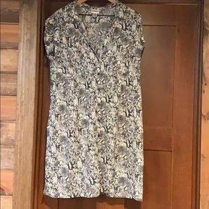 Snakeskin print maternity dress